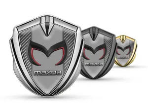 Mazda Emblem Silikon Abzeichen Renn Look Glänzend Finish